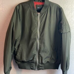 Olive Green Bomber Jacket